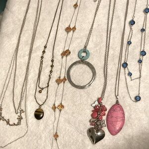 Costume jewelry used necklaces